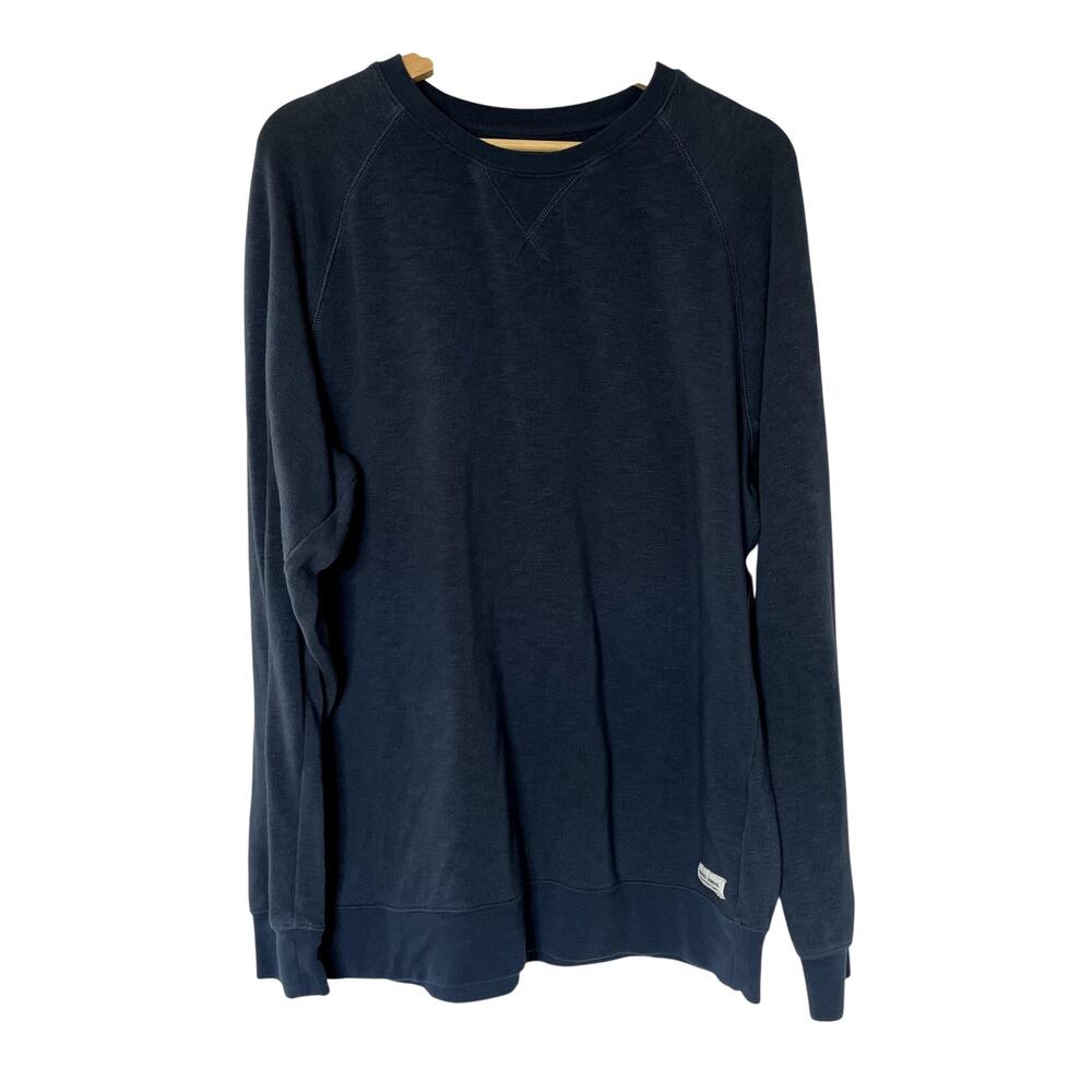 Banks Journal organic cotton blue crewneck pullover sweater‎ men's size large